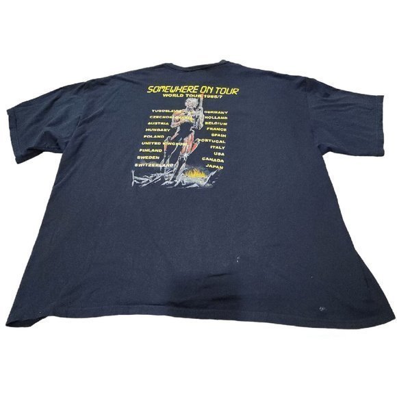 Iron Maiden Gildan Somewhere In Time 1986/87 Tour Shirt 3XL 2011 PRINT‎ Heavy - Picture 7 of 8